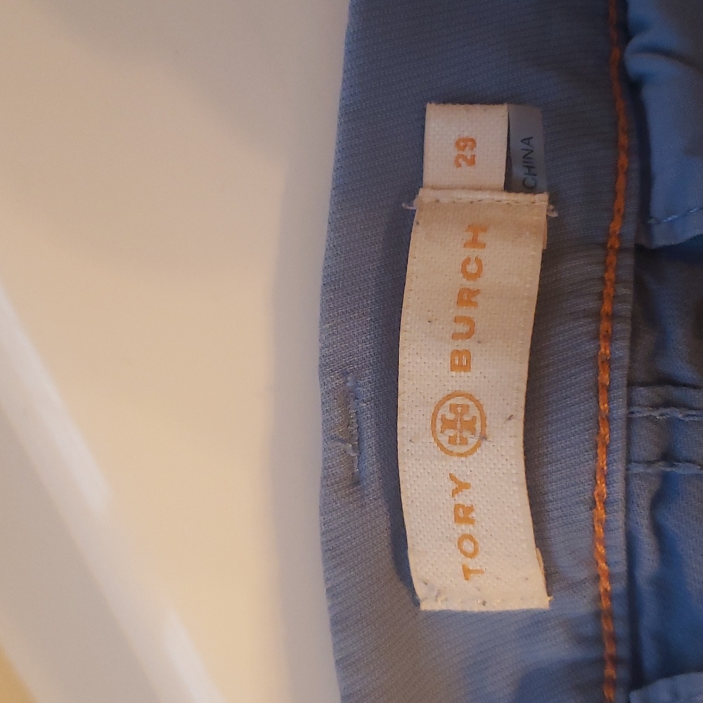 Light Blue Tory Burch Cotton Pants